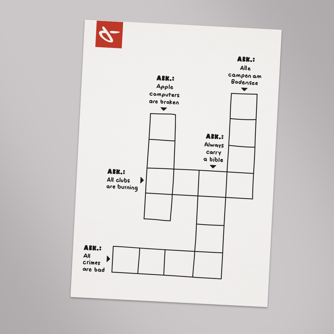 Kreuzworträtsel ACAB – 4er Set