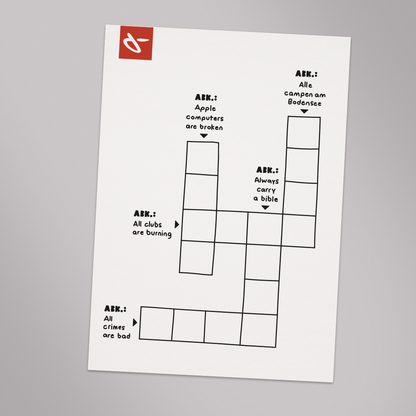 Kreuzworträtsel ACAB – 4er Set
