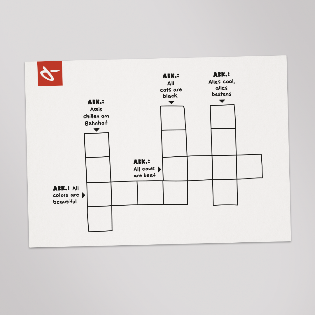 Kreuzworträtsel ACAB – 4er Set