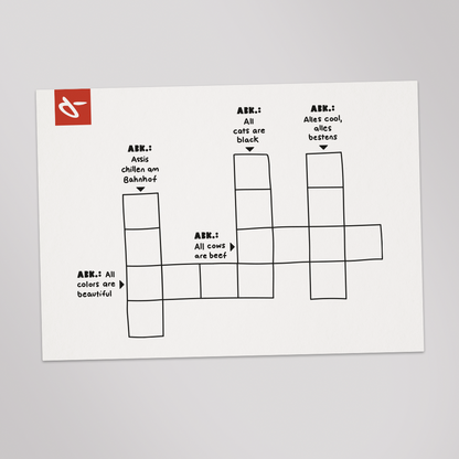 Kreuzworträtsel ACAB – 4er Set