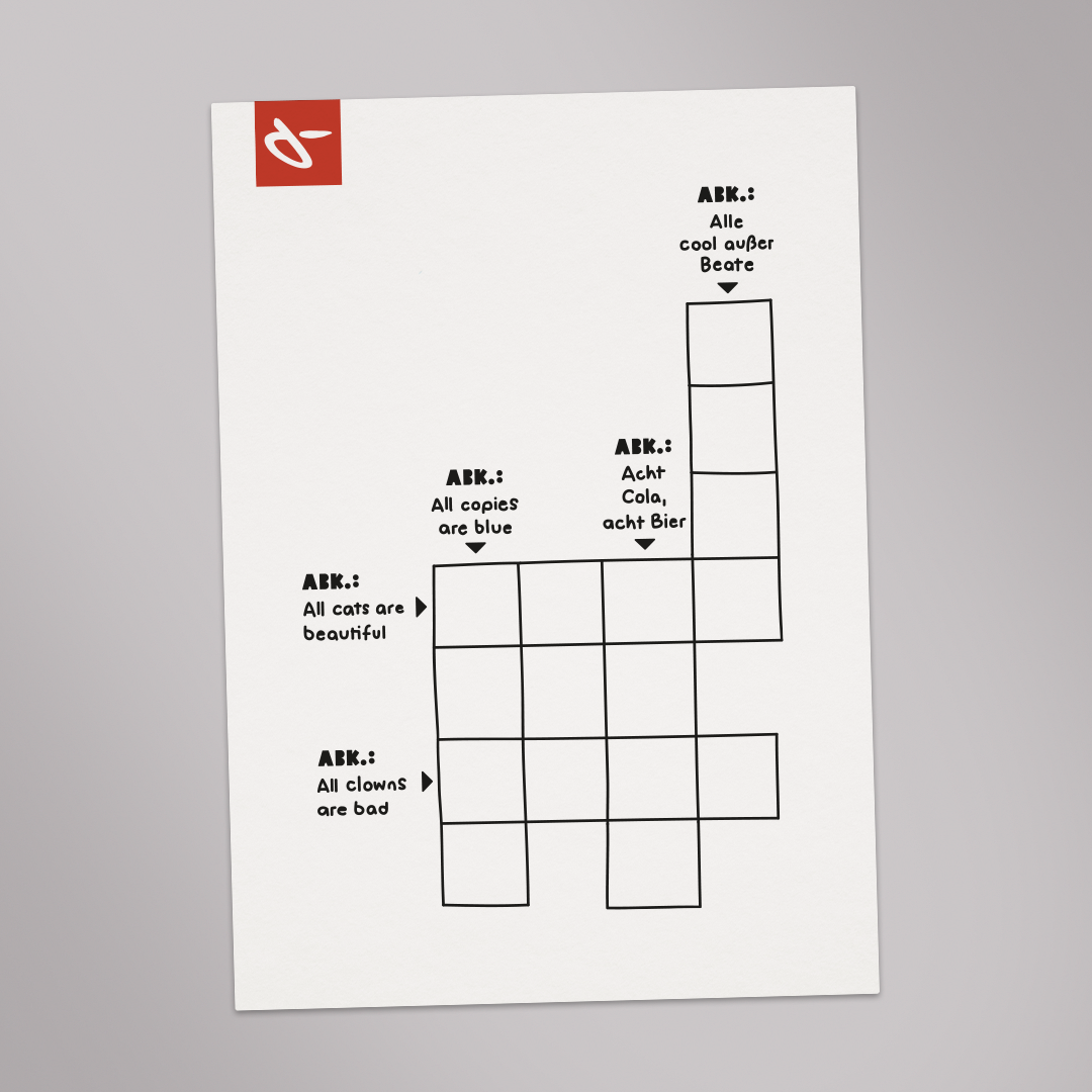 Kreuzworträtsel ACAB – 4er Set