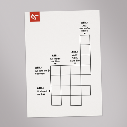 Kreuzworträtsel ACAB – 4er Set