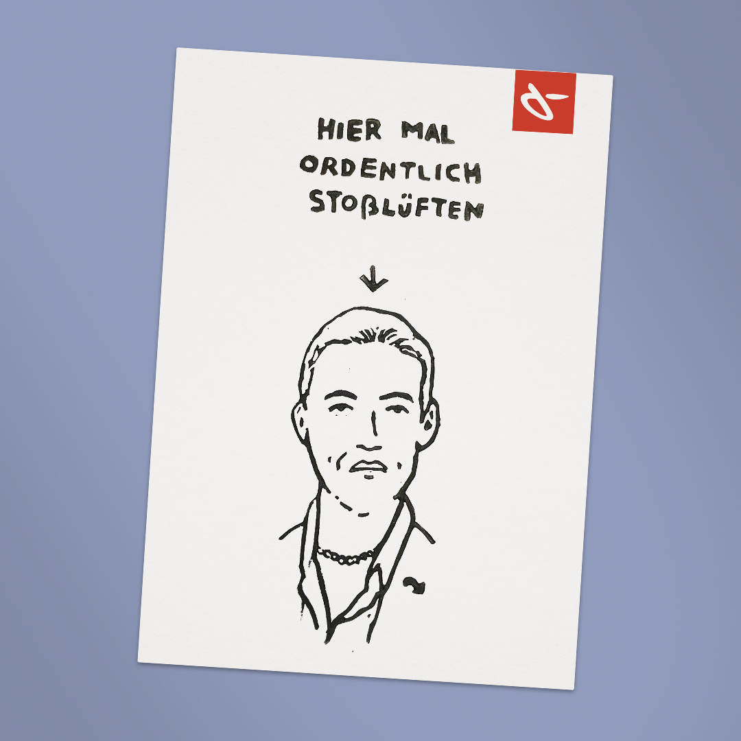 Postkarte stoßlüften