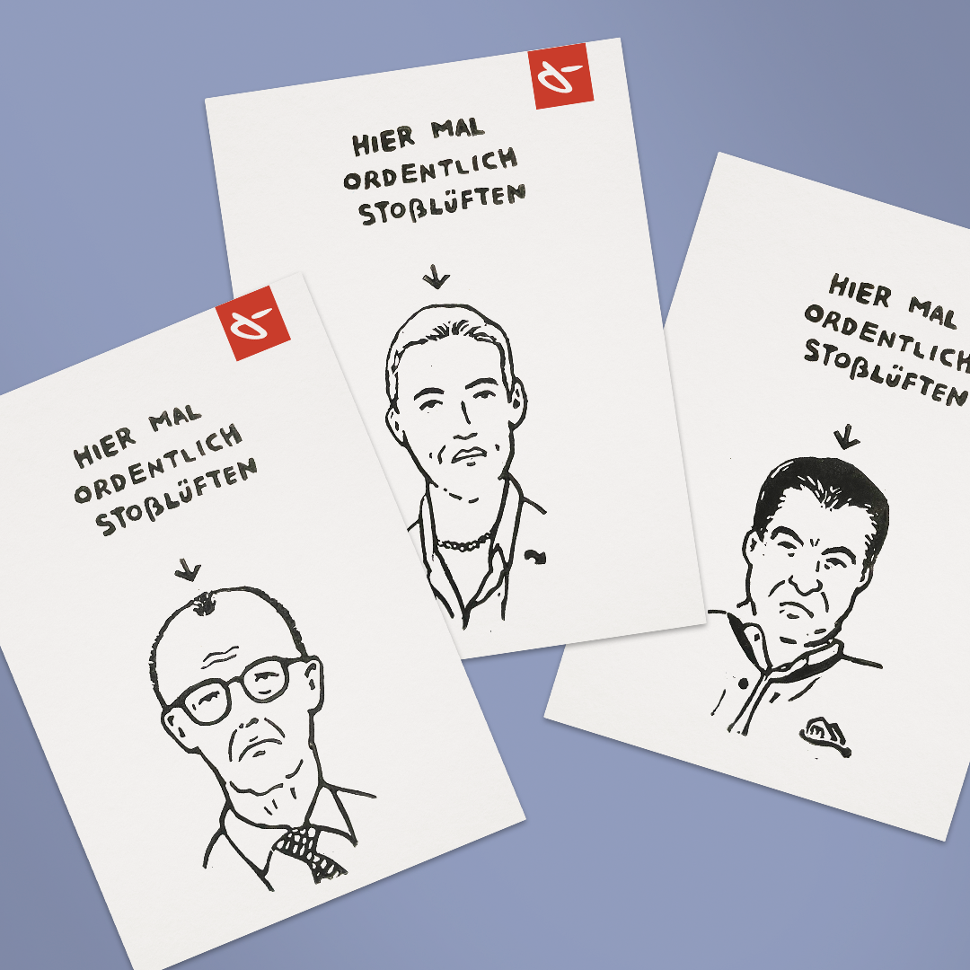 Postkarte stoßlüften