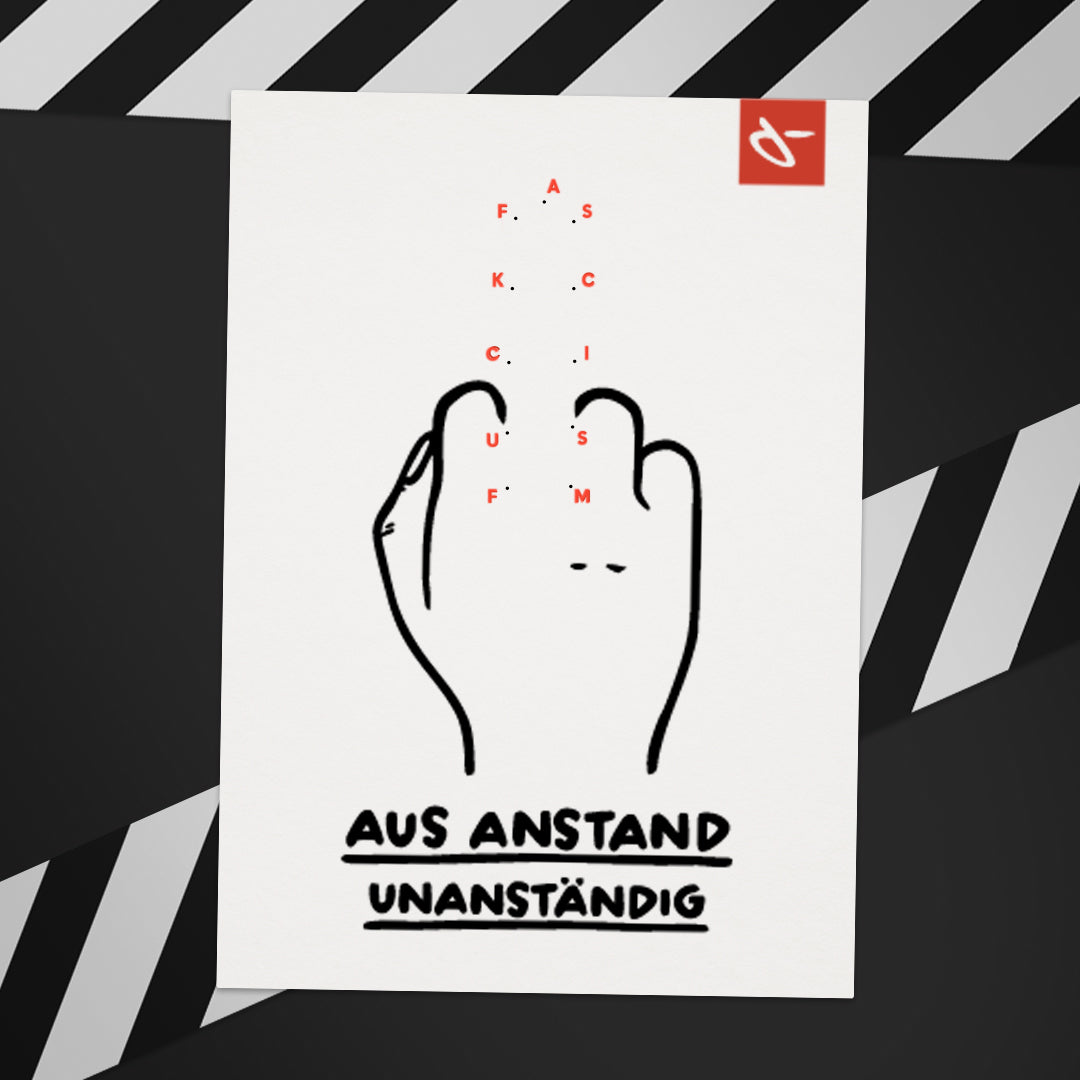 Aus Anstand unanständig – Postkarte