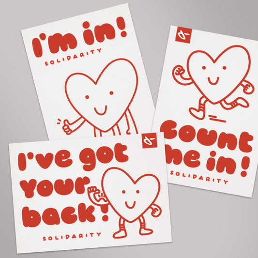 Solidarity Postkarten – 3er Set