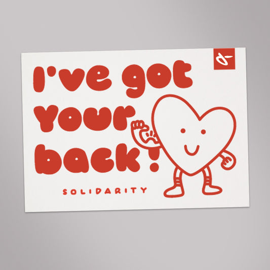 I've got your back – Solidarity Postkarte