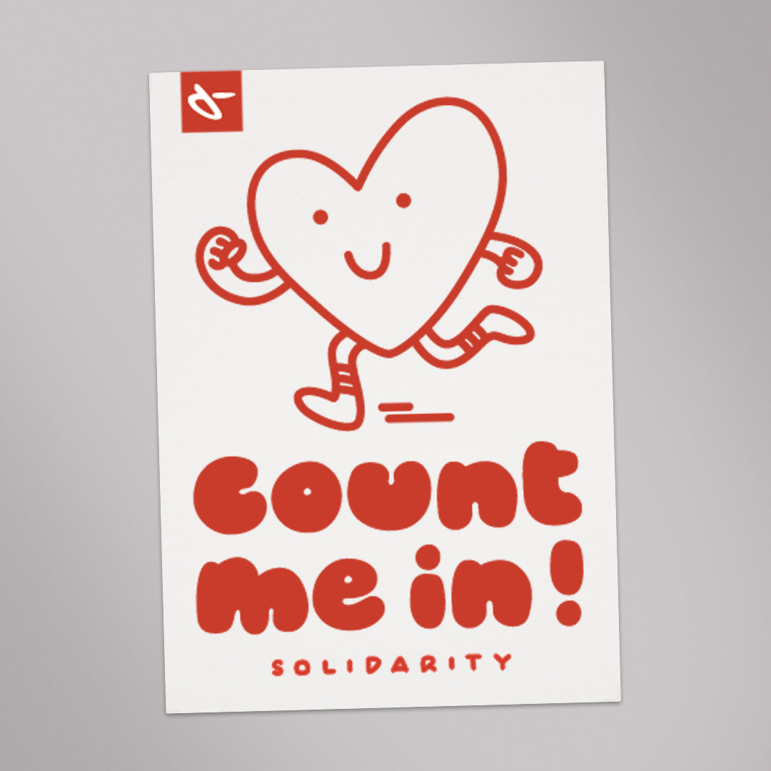 Count me in – Solidarity Postkarte