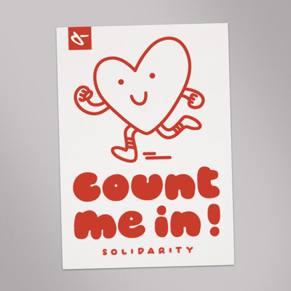 Count me in – Solidarity Postkarte
